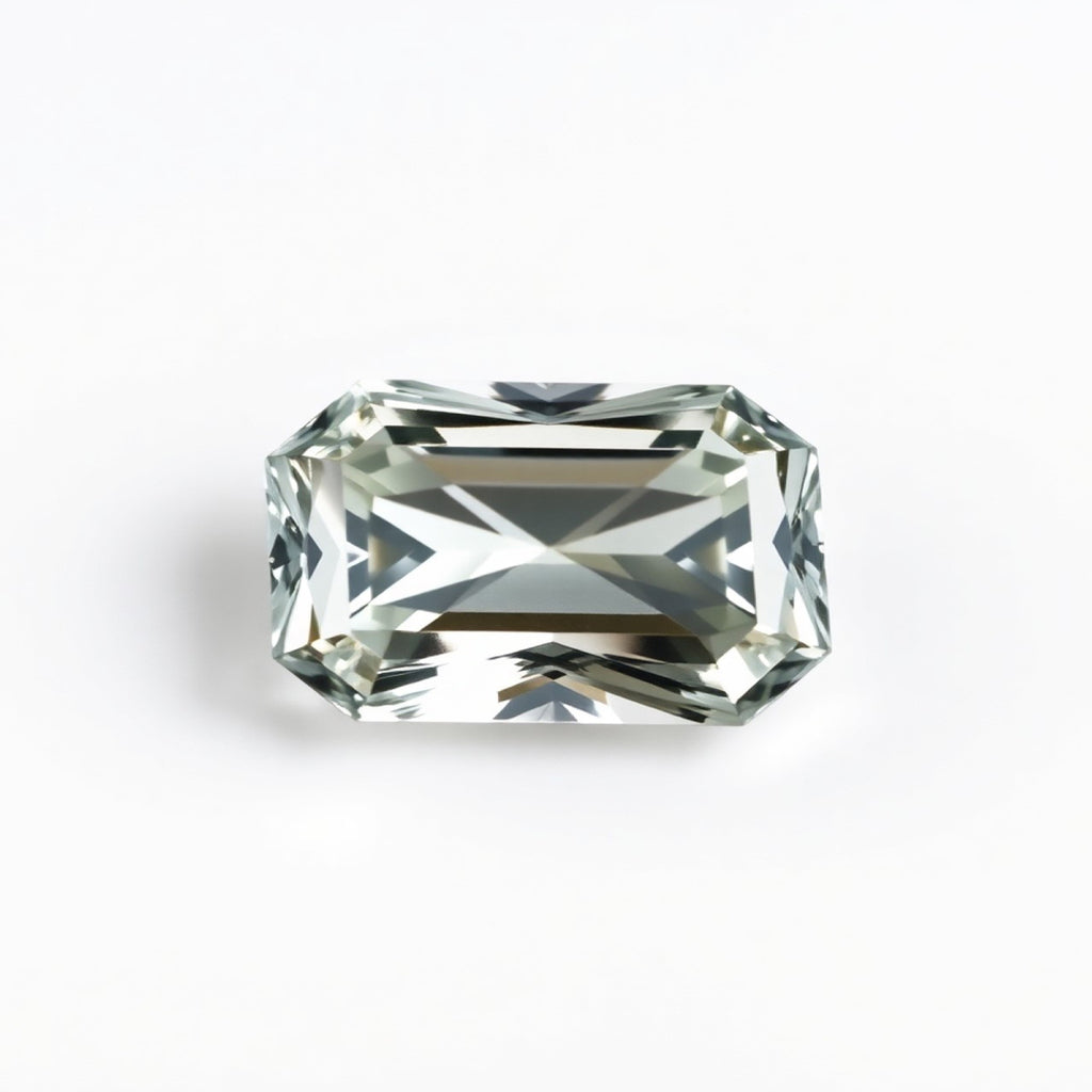 Moissanite 1PC Chunky 10x20 MM Baguette Faceted White Luster Man Made Loose Gems