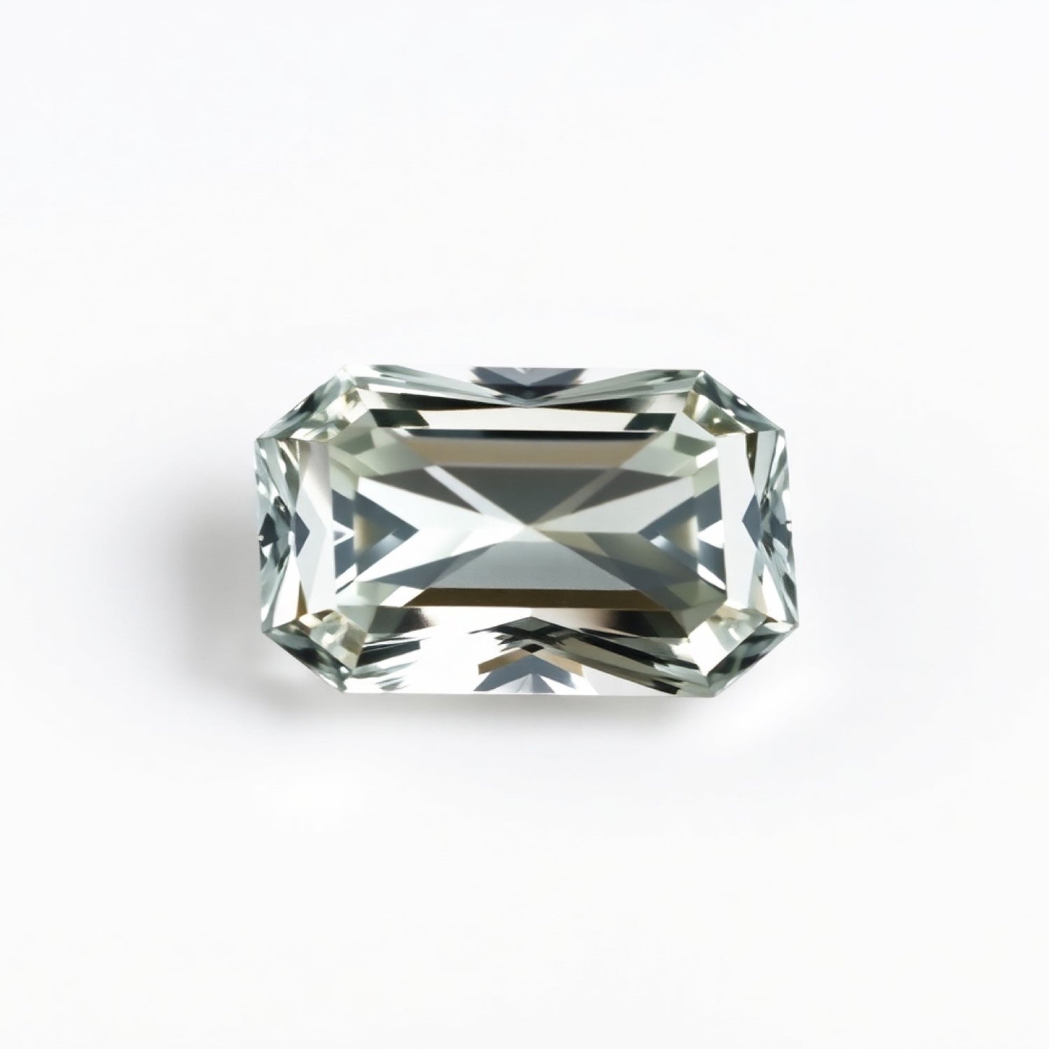 Moissanite 1PC Chunky 10x20 MM Baguette Faceted White Luster Man Made Loose Gems