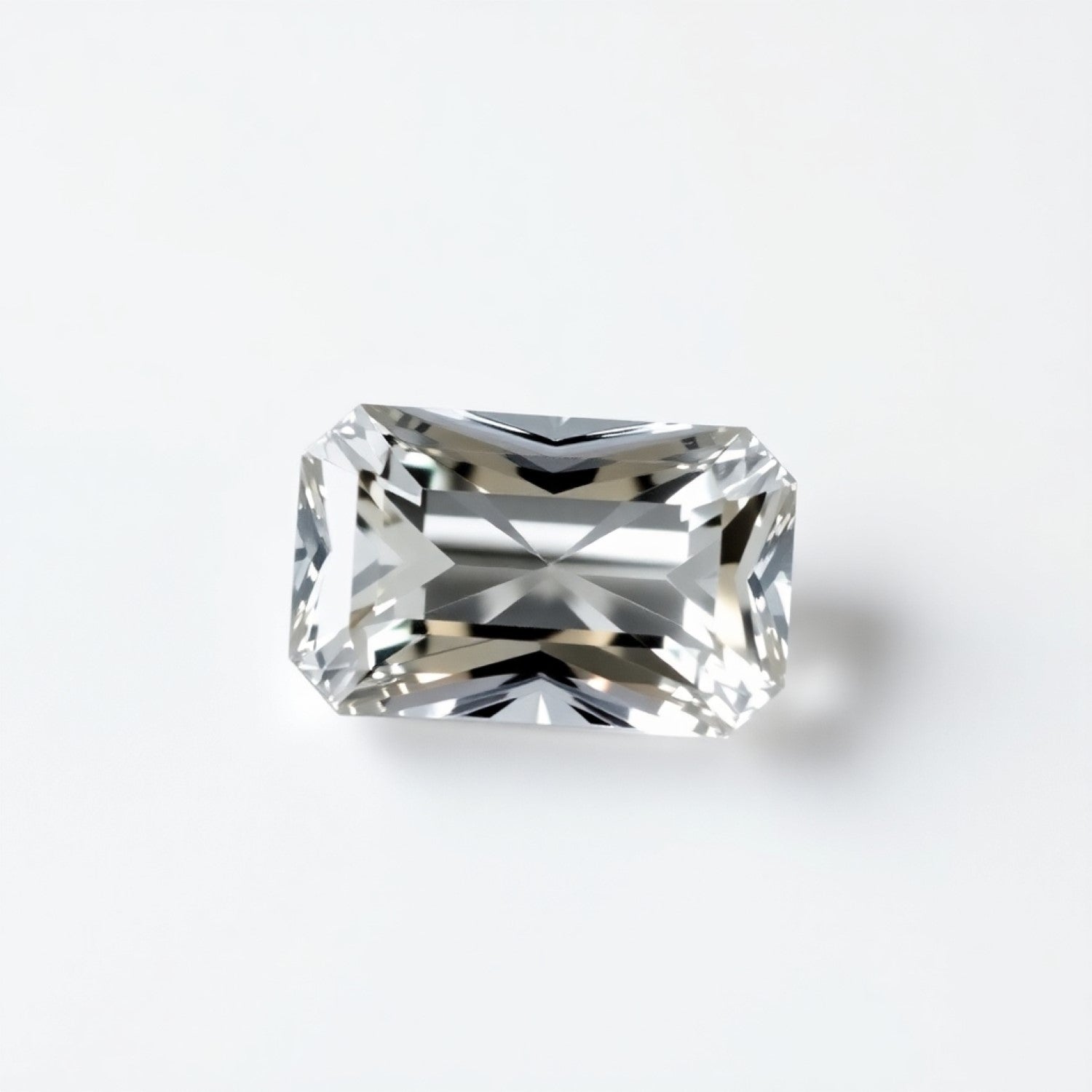 Moissanite 1PC Tiny 3x6 MM Baguette Faceted White Pure Man Made Loose Gemstones