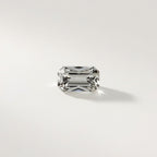 Moissanite 1PC Tiny 4x8 MM Baguette Faceted White Fiery Man Made Gems