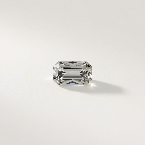 Moissanite 1PC Tiny 4x8 MM Baguette Faceted White Fiery Man Made Gems
