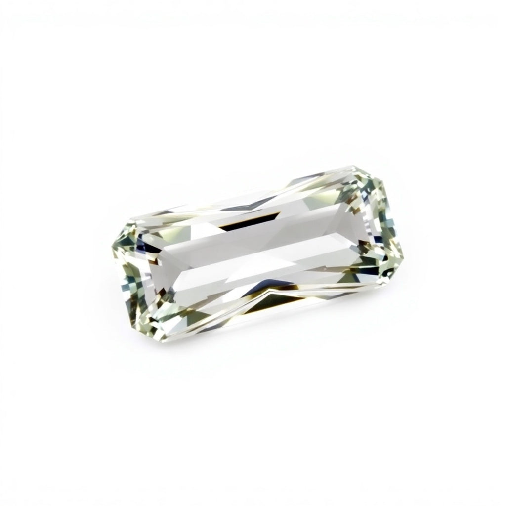 Moissanite 1PC Small 5x10 MM Baguette Faceted White Brilliant Man Made Loose Gems