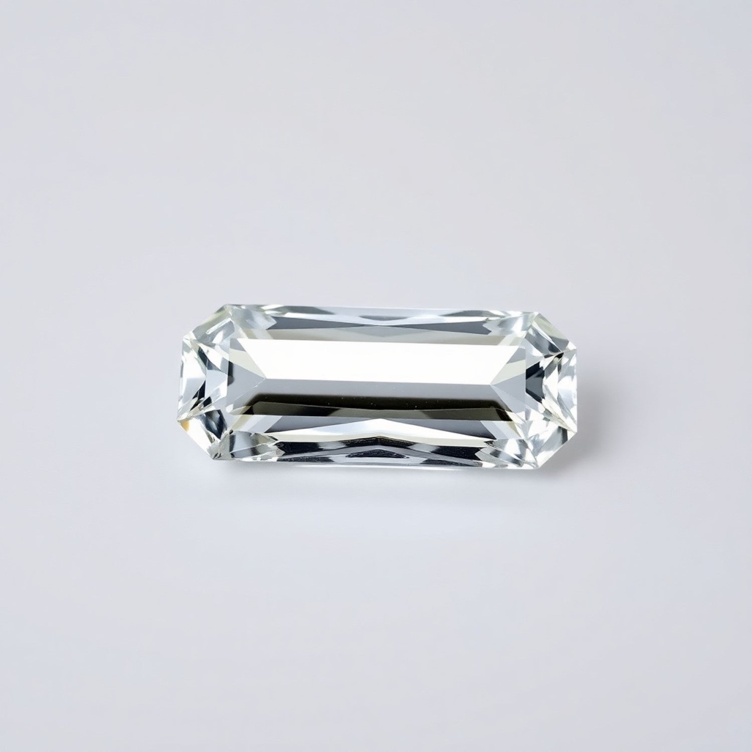 Moissanite 1PC Small 5x10 MM Baguette Faceted White Brilliant Man Made Loose Gems