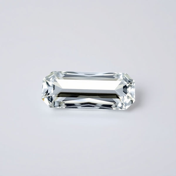 Moissanite 1PC Small 5x10 MM Baguette Faceted White Brilliant Man Made Loose Gems