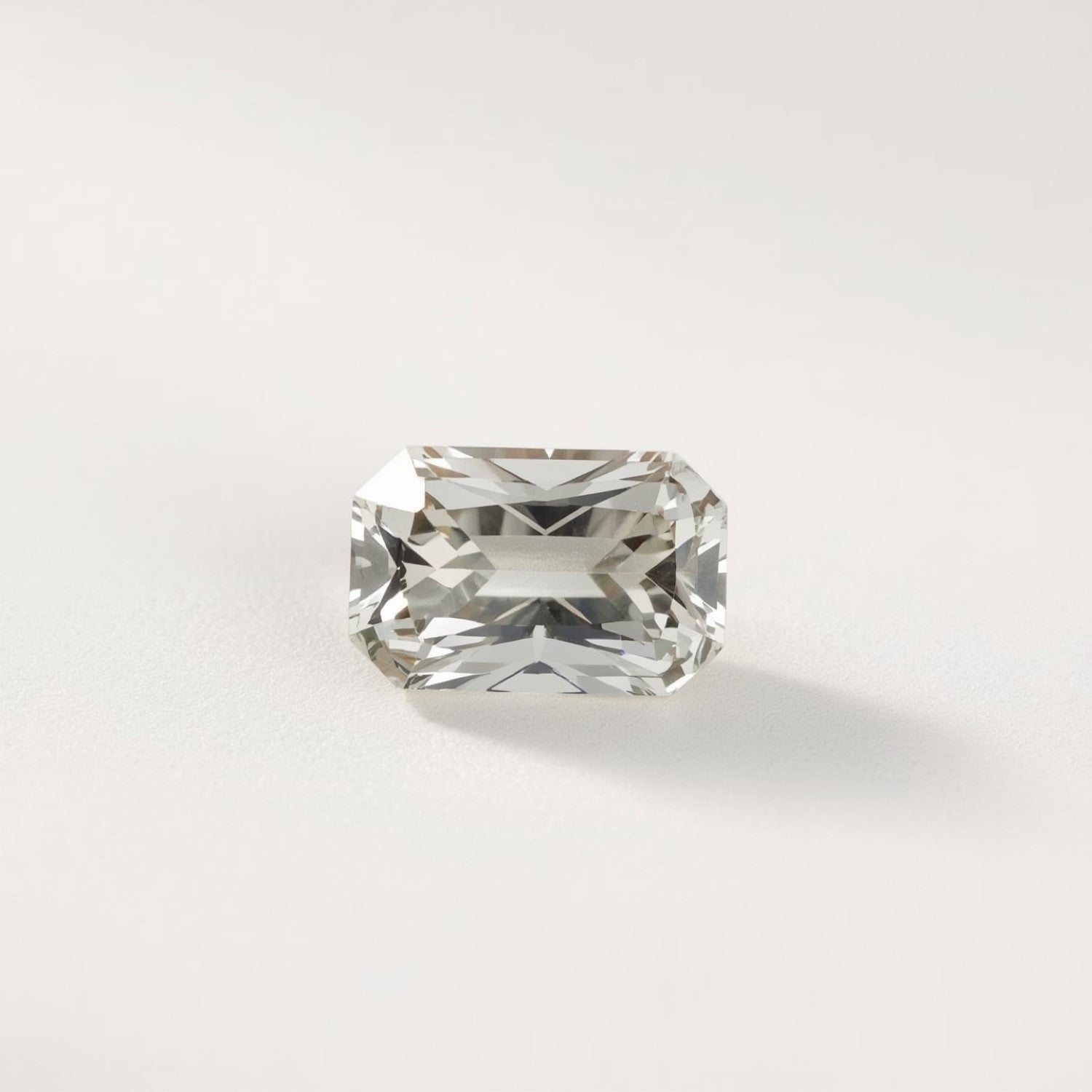 Moissanite 1PC Medium 7x14 MM Baguette Faceted White Polished Man Made Loose Gemstones