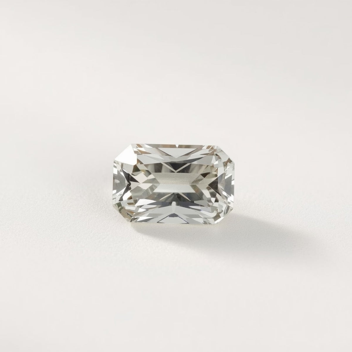 Moissanite 1PC Medium 7x14 MM Baguette Faceted White Polished Man Made Loose Gemstones