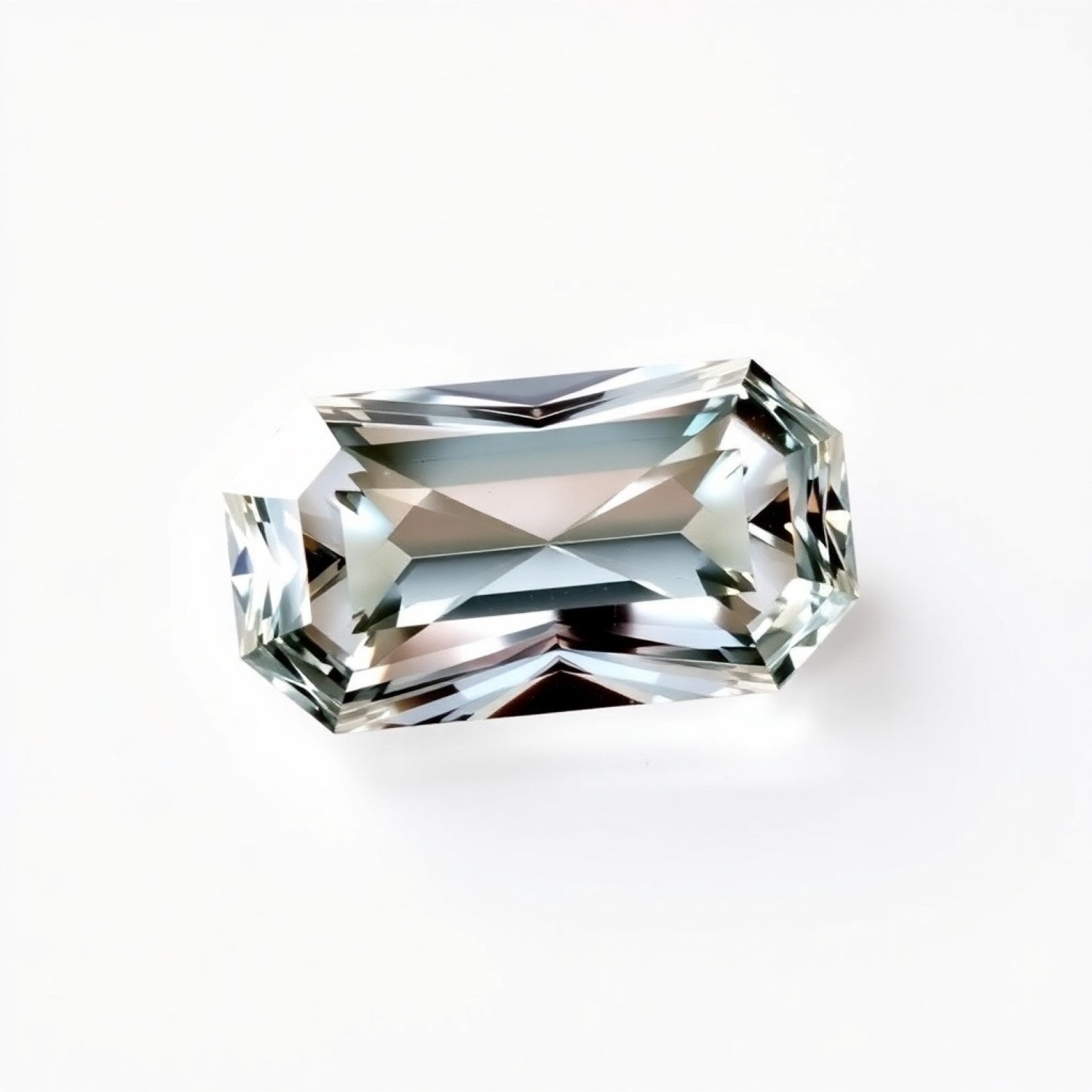 Moissanite 1PC Large 8x16 MM Baguette Faceted White Splendid Man Made Gems