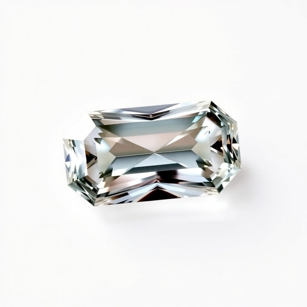 Moissanite 1PC Large 8x16 MM Baguette Faceted White Splendid Man Made Gems