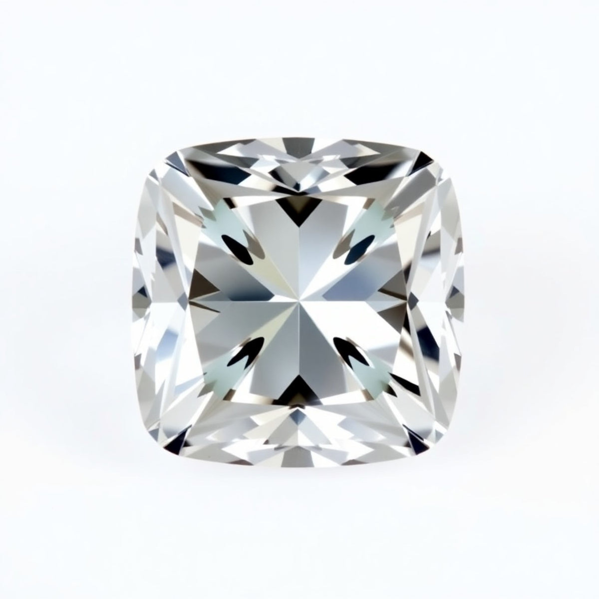 Moissanite 1PC Large 10x10 MM Cushion Faceted White Shine Man Made Loose Gems