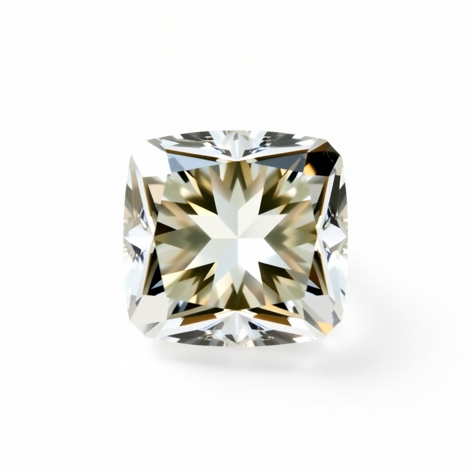 Moissanite 1PC Large 10x10 MM Cushion Faceted White Shine Man Made Loose Gems