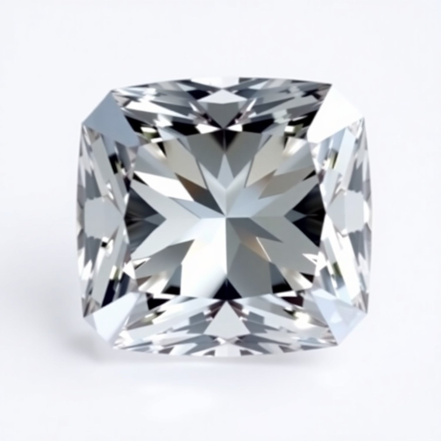 Moissanite 1PC Chunky 14x14 MM Cushion Faceted White Genuine Man Made Loose Gems