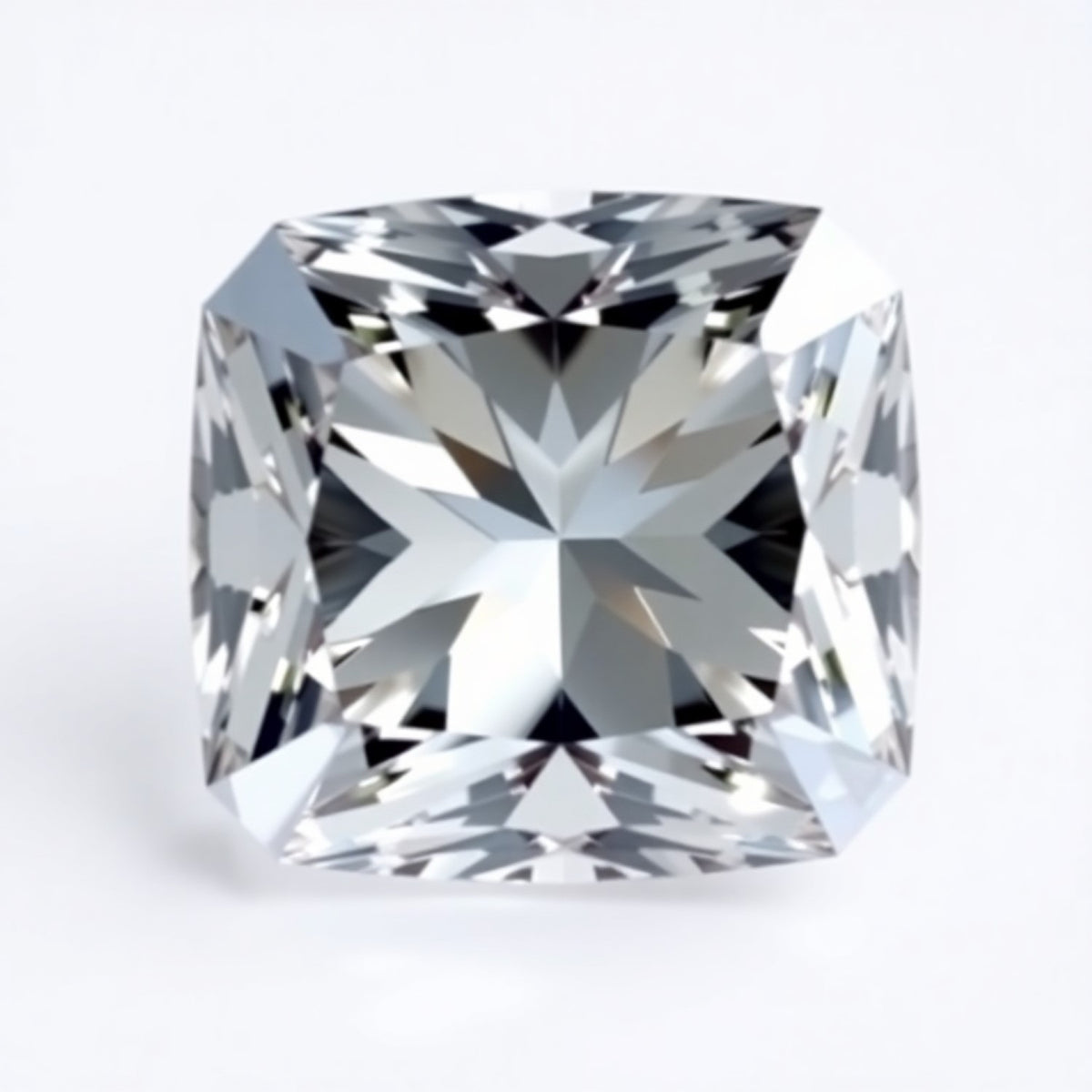 Moissanite 1PC Chunky 14x14 MM Cushion Faceted White Genuine Man Made Loose Gems