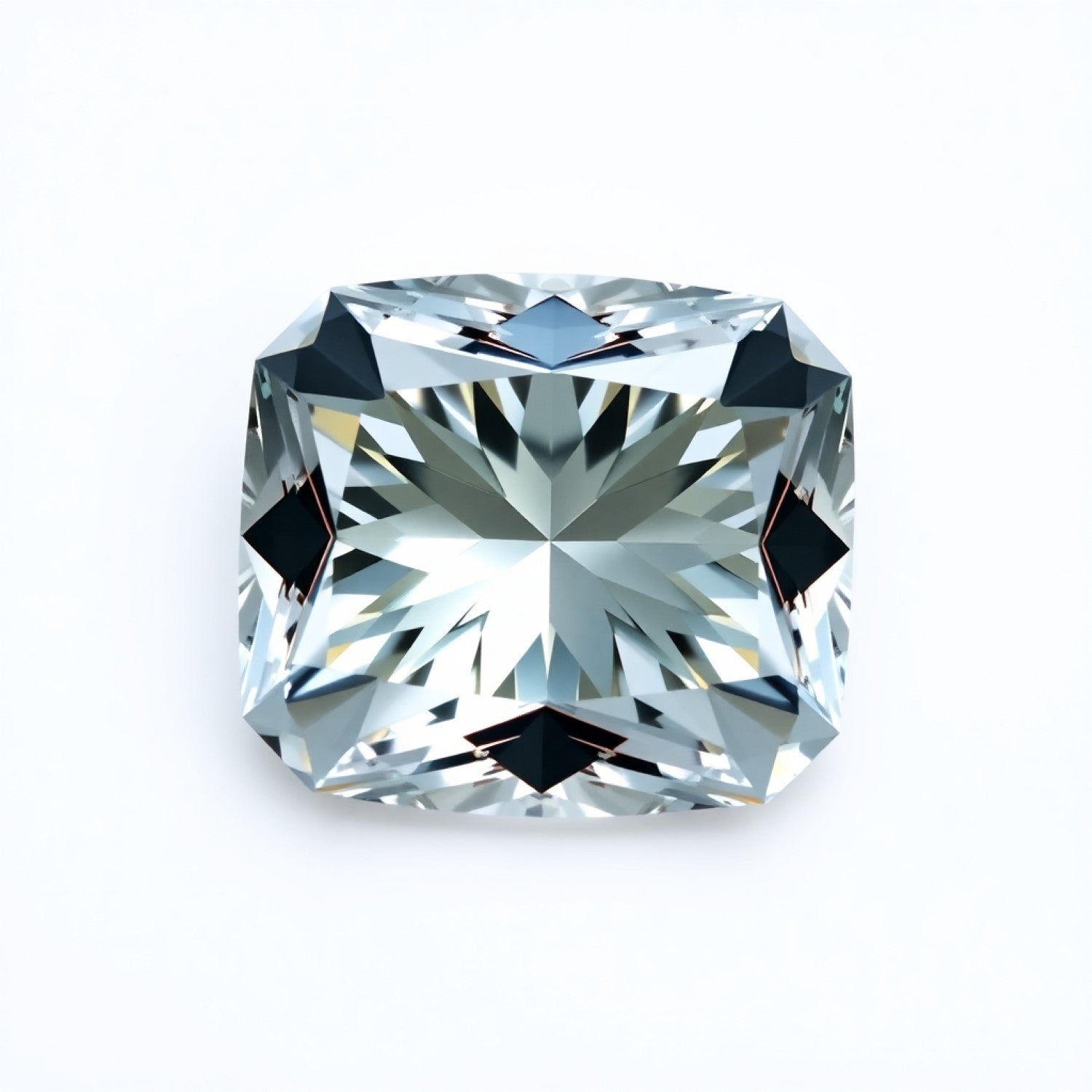 Moissanite 1PC Chunky 14x14 MM Cushion Faceted White Genuine Man Made Loose Gems