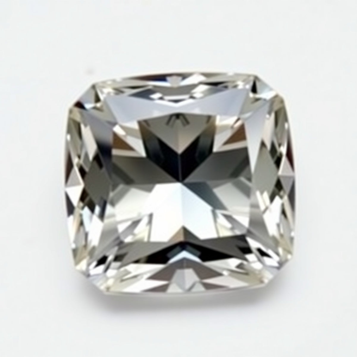 Moissanite 1PC Chunky 16x16 MM Cushion Faceted White Pure Man Made Loose Gemstones