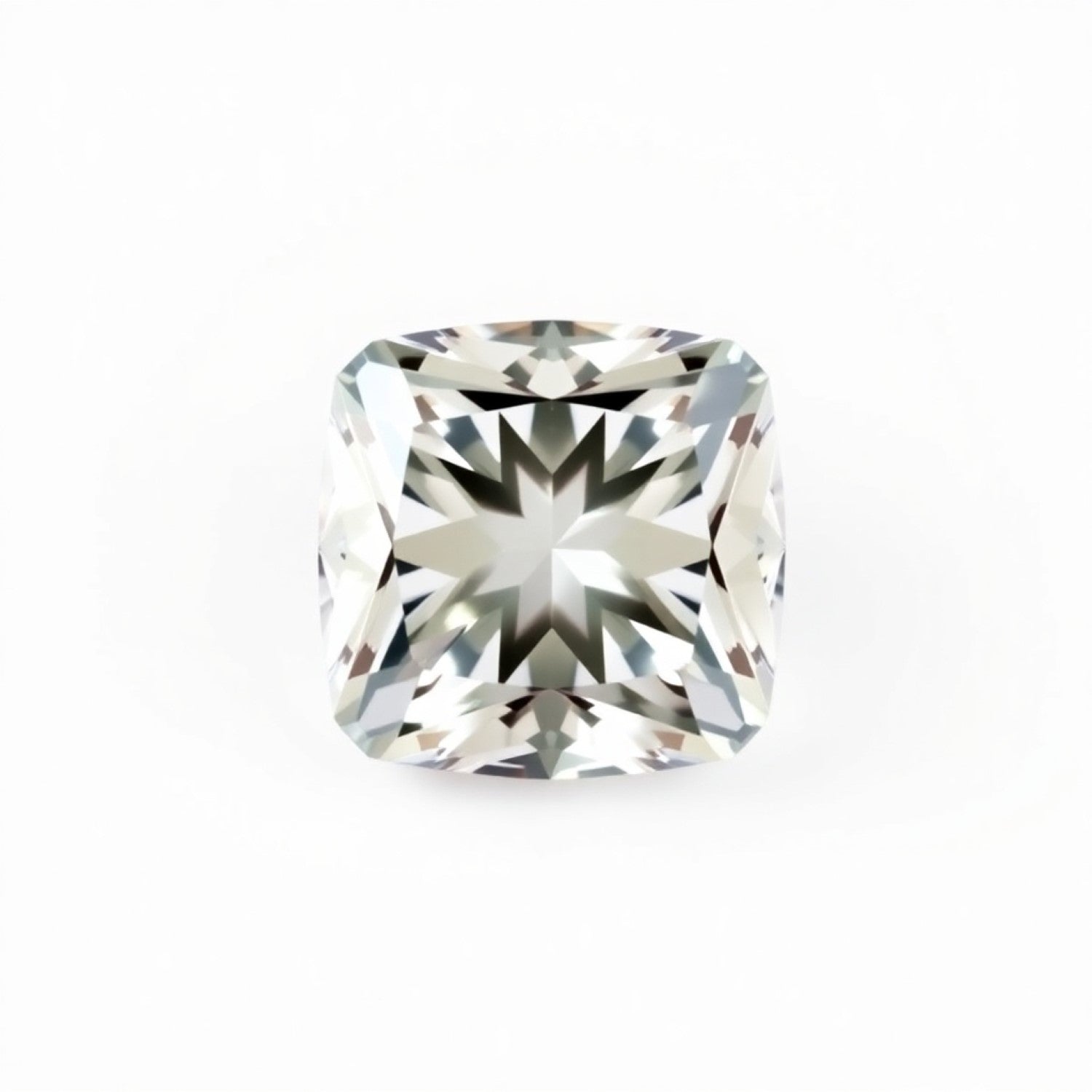 Moissanit 1PC Klein 8x8 MM Kissen Facettiert Weiß Lüster Künstliche Lose Edelsteine Zweitbild