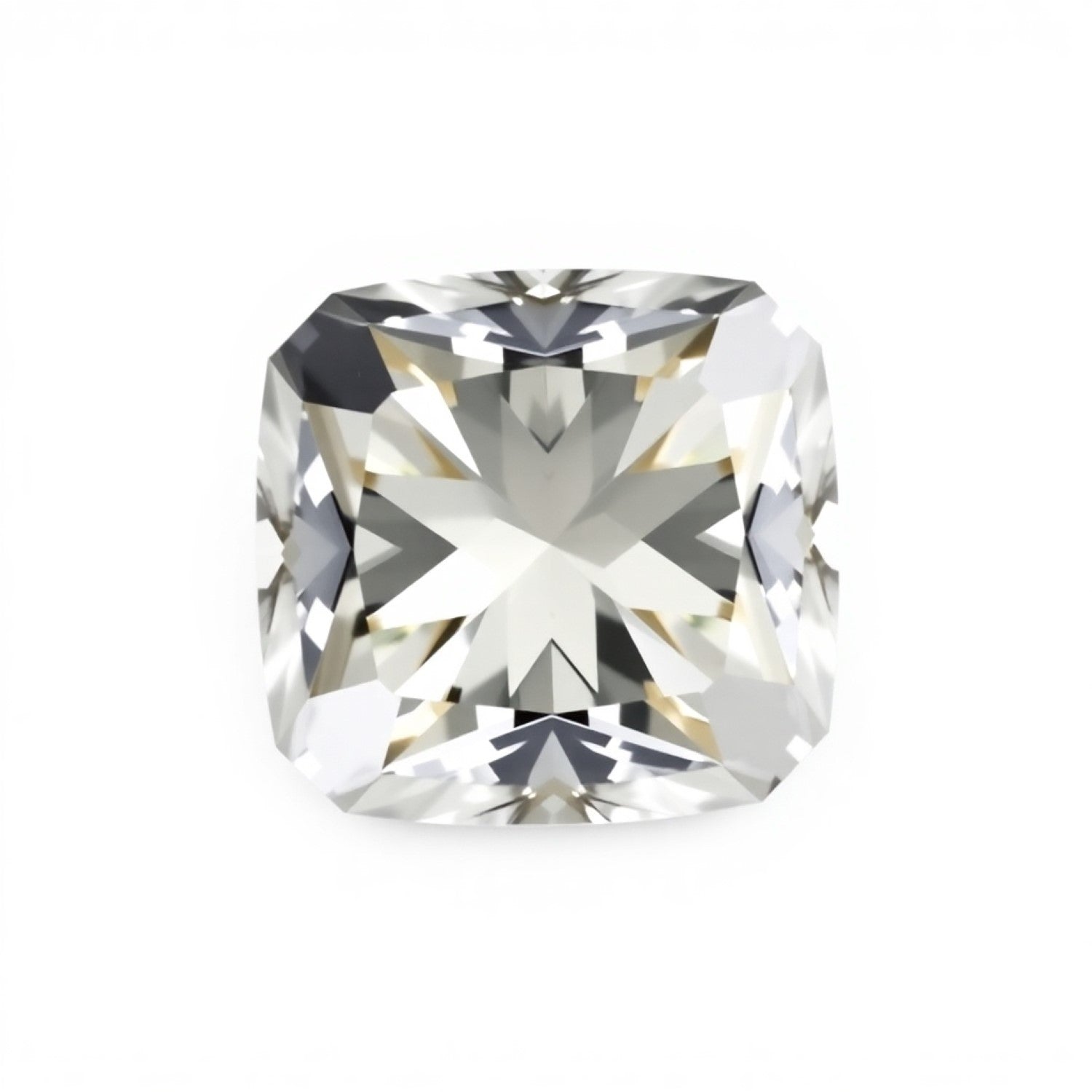 Moissanite 1PC Medium 9x9 MM Cushion Faceted White Lustrous Man Made Gems