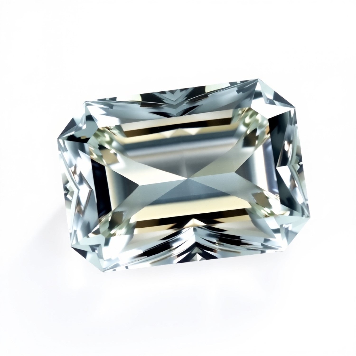 Moissanite 1PC Large 10x12 MM Emerald Faceted White Polished Man Made Loose Gems