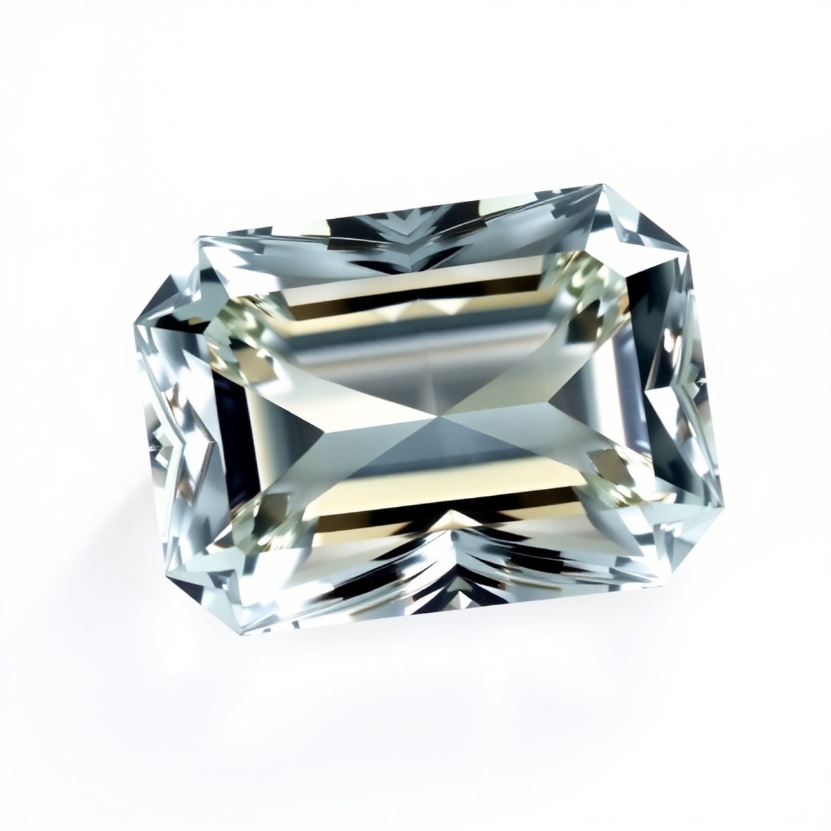 Moissanite 1PC Large 10x12 MM Emerald Faceted White Polished Man Made Loose Gems