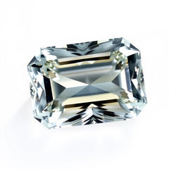 Moissanite 1PC Large 10x12 MM Emerald Faceted White Polished Man Made Loose Gems