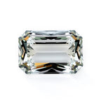 Moissanite 1PC Chunky 12x16 MM Emerald Faceted White Luster Man Made Loose Gemstones