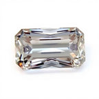 Moissanite 1PC Chunky 13x18 MM Emerald Faceted White Lustrous Man Made Gems