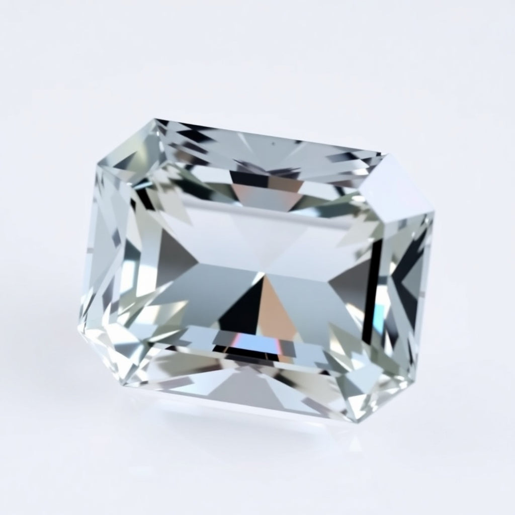 Moissanite 1PC Chunky 13x18 MM Emerald Faceted White Lustrous Man Made Gems