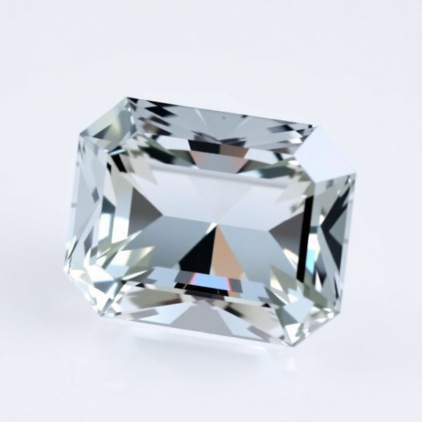 Moissanite 1PC Chunky 13x18 MM Emerald Faceted White Lustrous Man Made Gems