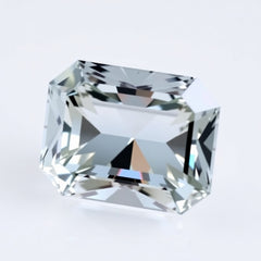 Moissanite 1PC Chunky 13x18 MM Emerald Faceted White Lustrous Man Made Gems