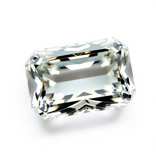 Moissanite 1PC Chunky 15x20 MM Emerald Faceted White Shine Man Made Loose Gems