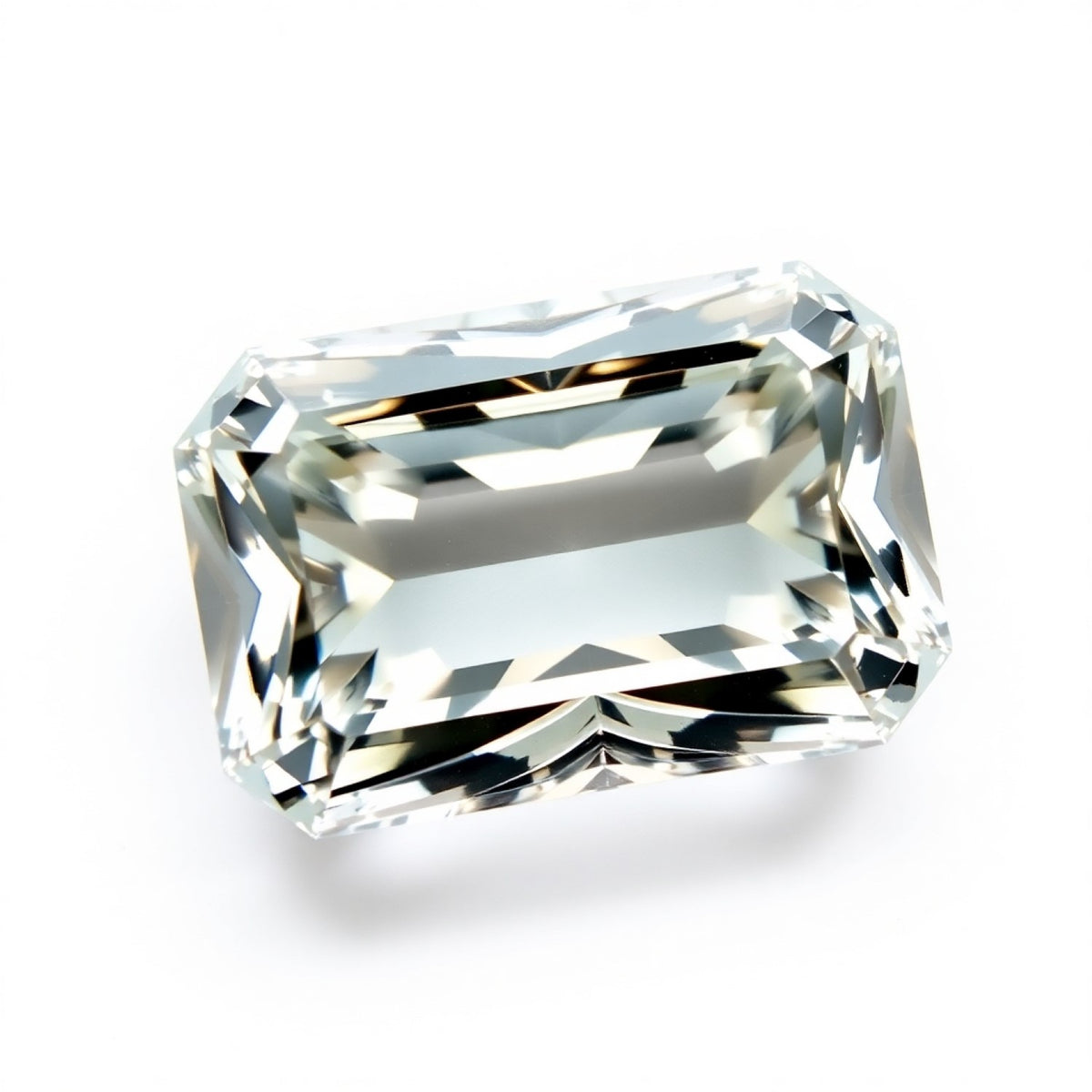 Moissanite 1PC Chunky 15x20 MM Emerald Faceted White Shine Man Made Loose Gems