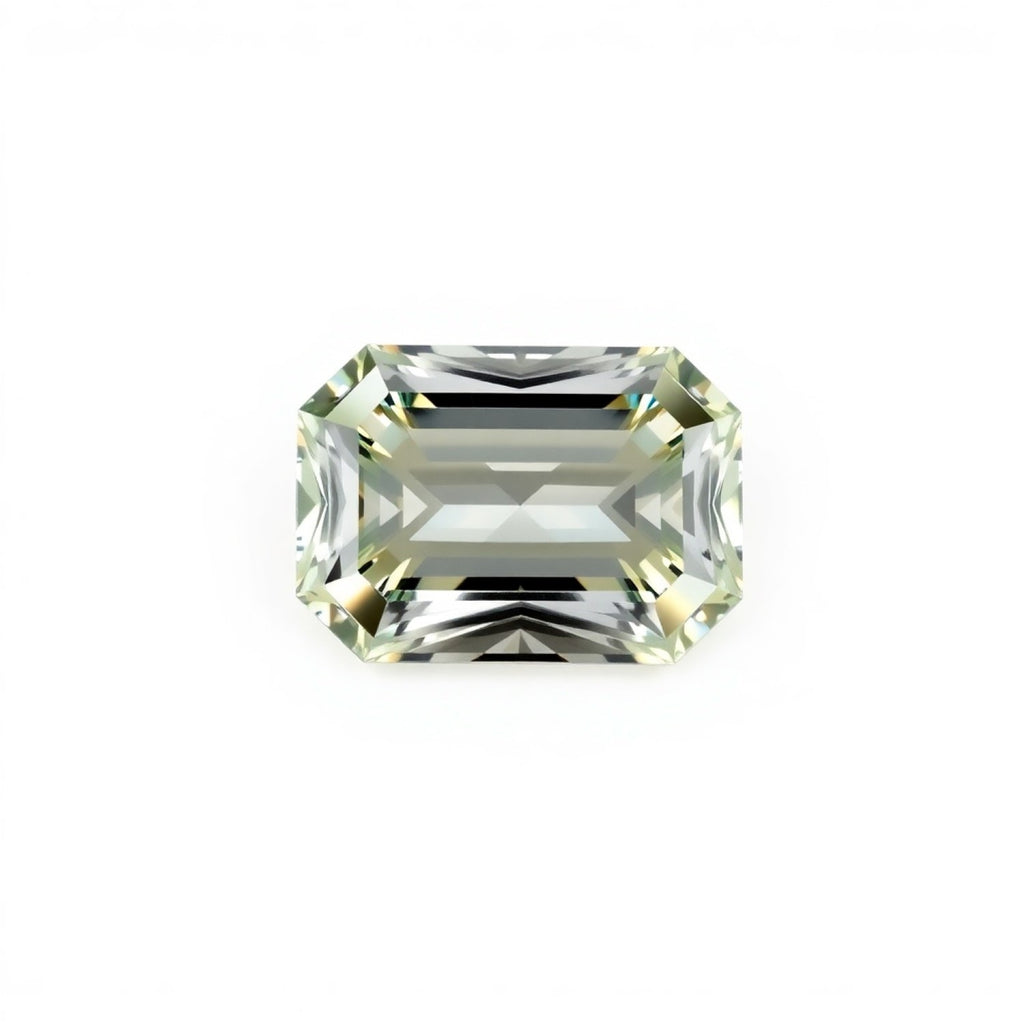 Moissanite 1PC Tiny 3x5 MM Emerald Faceted White Shine Man Made Loose Gemstones