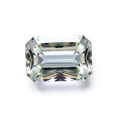 Moissanit 1PC Kleiner 6x9 MM Smaragd facettiert weiß Echter künstlicher lose Edelstein