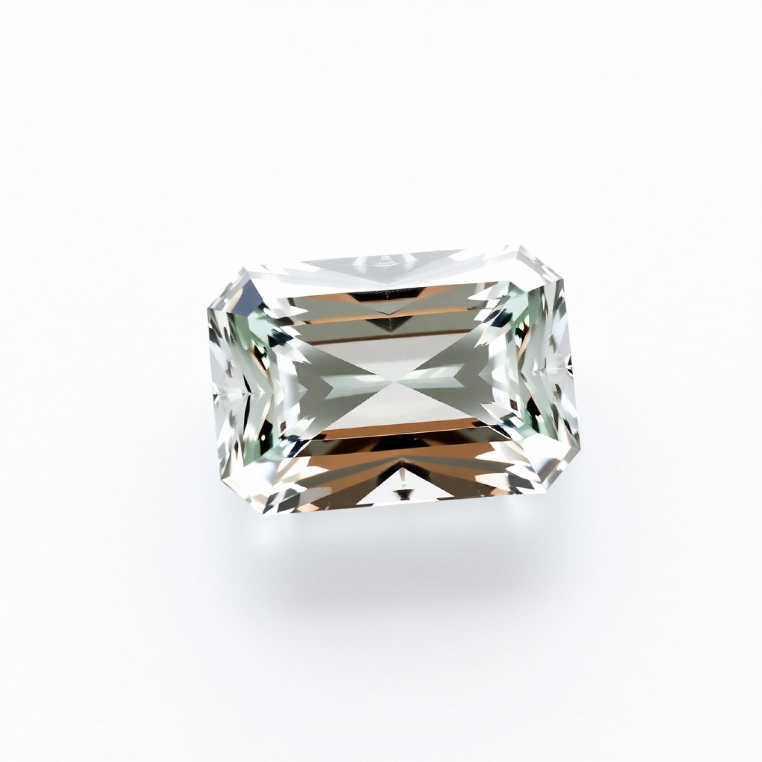 Moissanite 1PC Medium 7x10 MM Emerald Faceted White Pure Man Made Loose Gems