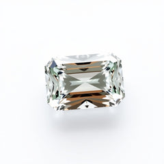 Moissanite 1PC Medium 7x10 MM Emerald Faceted White Pure Man Made Loose Gems