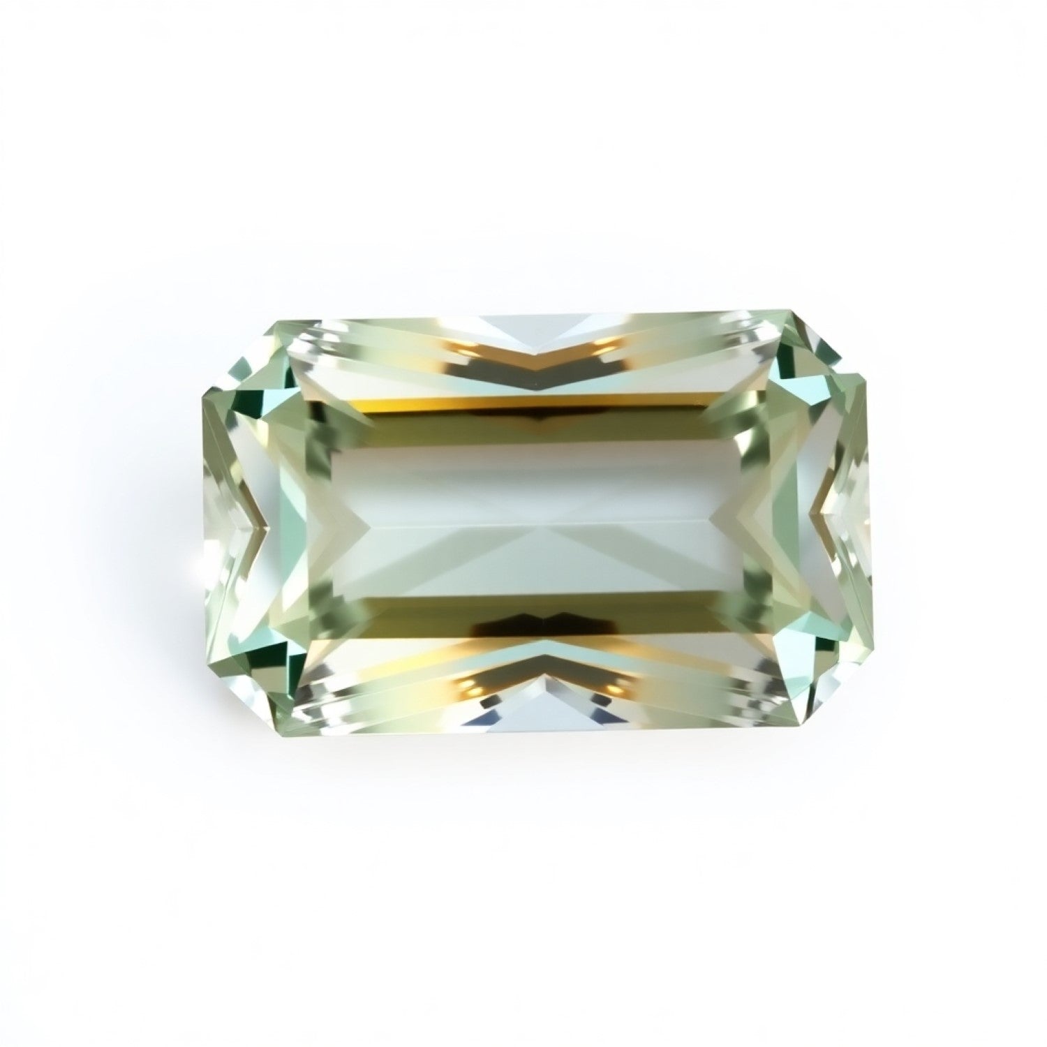 Moissanite 1PC Medium 7x10 MM Emerald Faceted White Pure Man Made Loose Gems