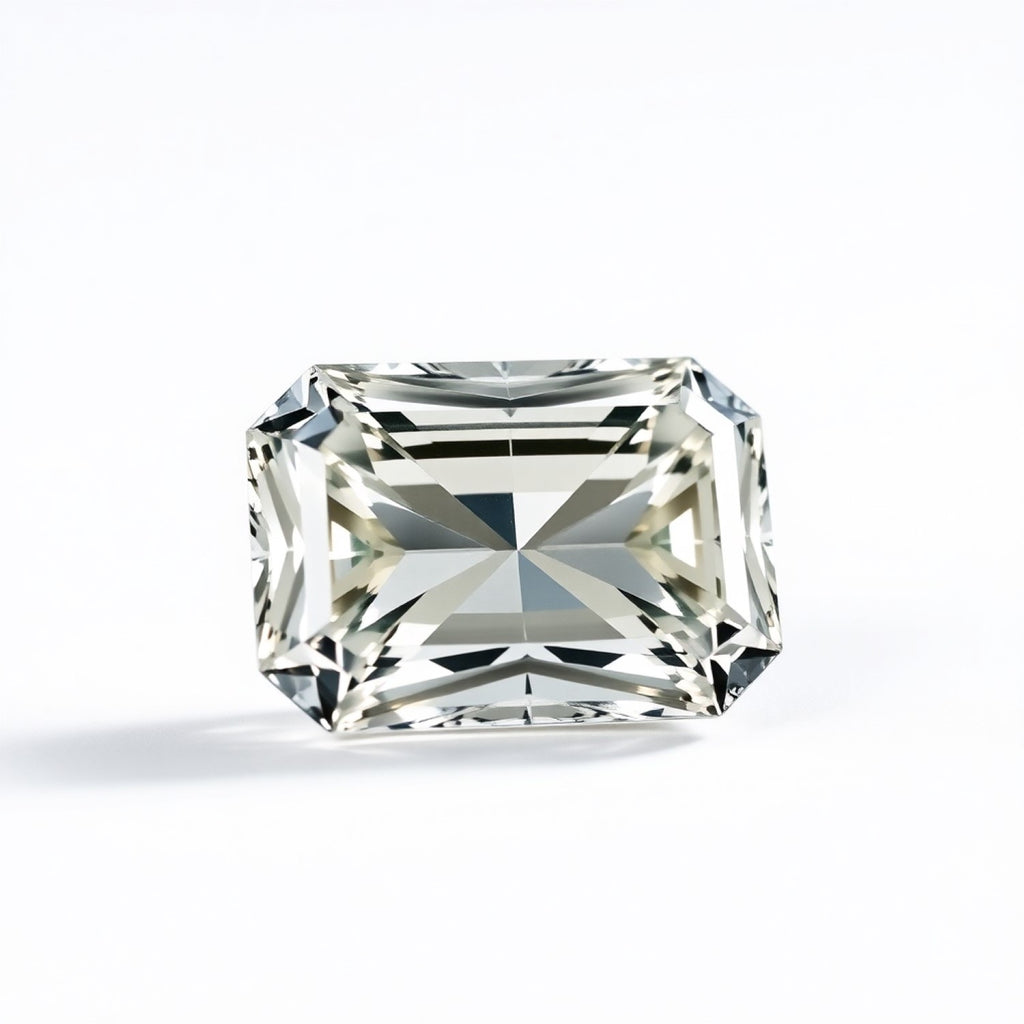 Moissanite 1PC Small 7x9 MM Emerald Faceted White Superior Man Made Gems