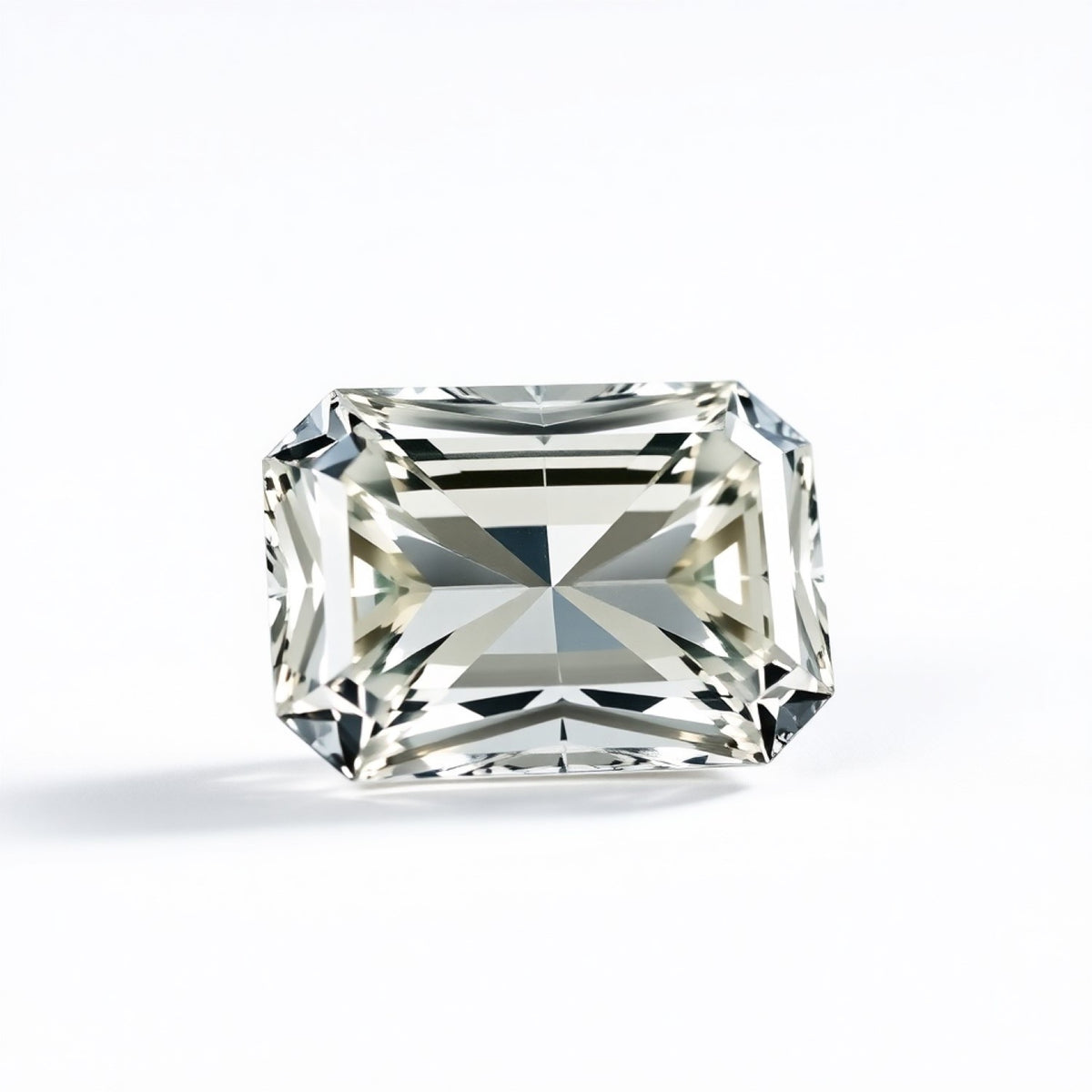 Moissanite 1PC Small 7x9 MM Emerald Faceted White Superior Man Made Gems