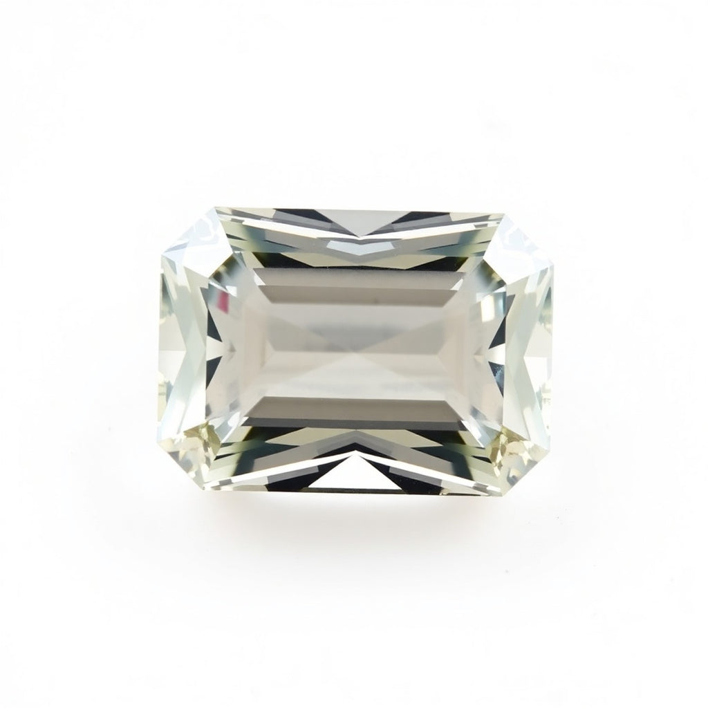 Moissanite 1PC Medium 8x10 MM Emerald Faceted White Fiery Man Made Loose Gemstone