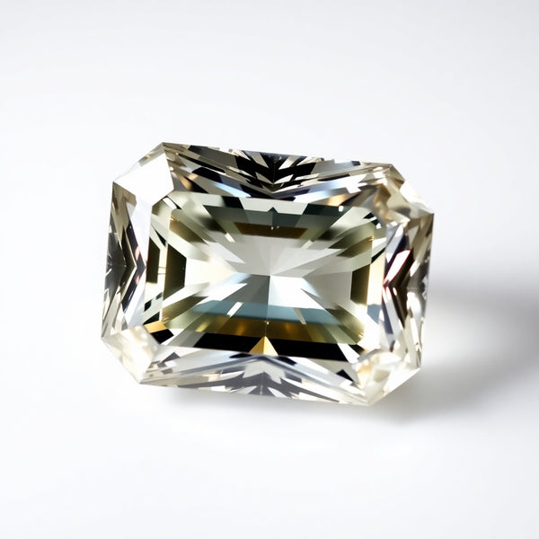 Moissanite 1PC Medium 8x10 MM Emerald Faceted White Fiery Man Made Loose Gemstone