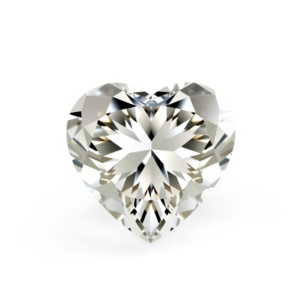 Moissanite 1PC Large 10x10 MM Heart Faceted White Shine Man Made Loose Gems