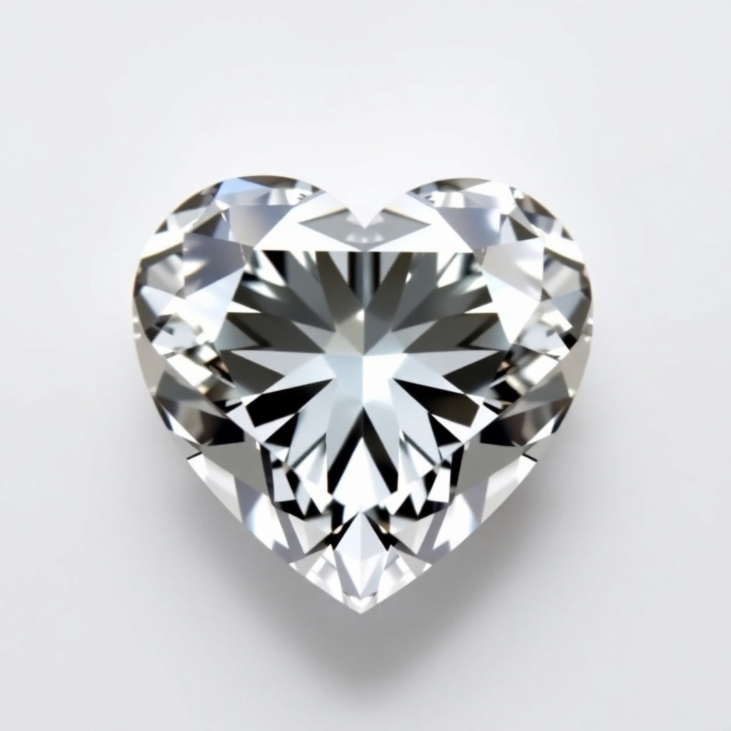 Moissanite 1PC Large 10x10 MM Heart Faceted White Shine Man Made Loose Gems