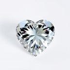 Moissanite 1PC Chunky 13x13 MM Heart Faceted White Natural Man Made Gems