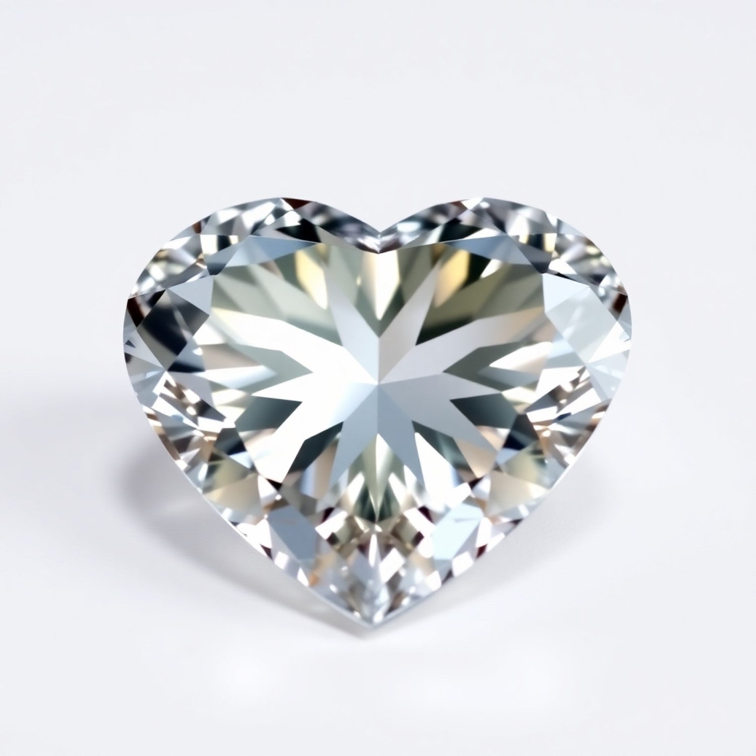 Moissanite 1PC Chunky 14x14 MM Heart Faceted White Genuine Man Made Loose Gems