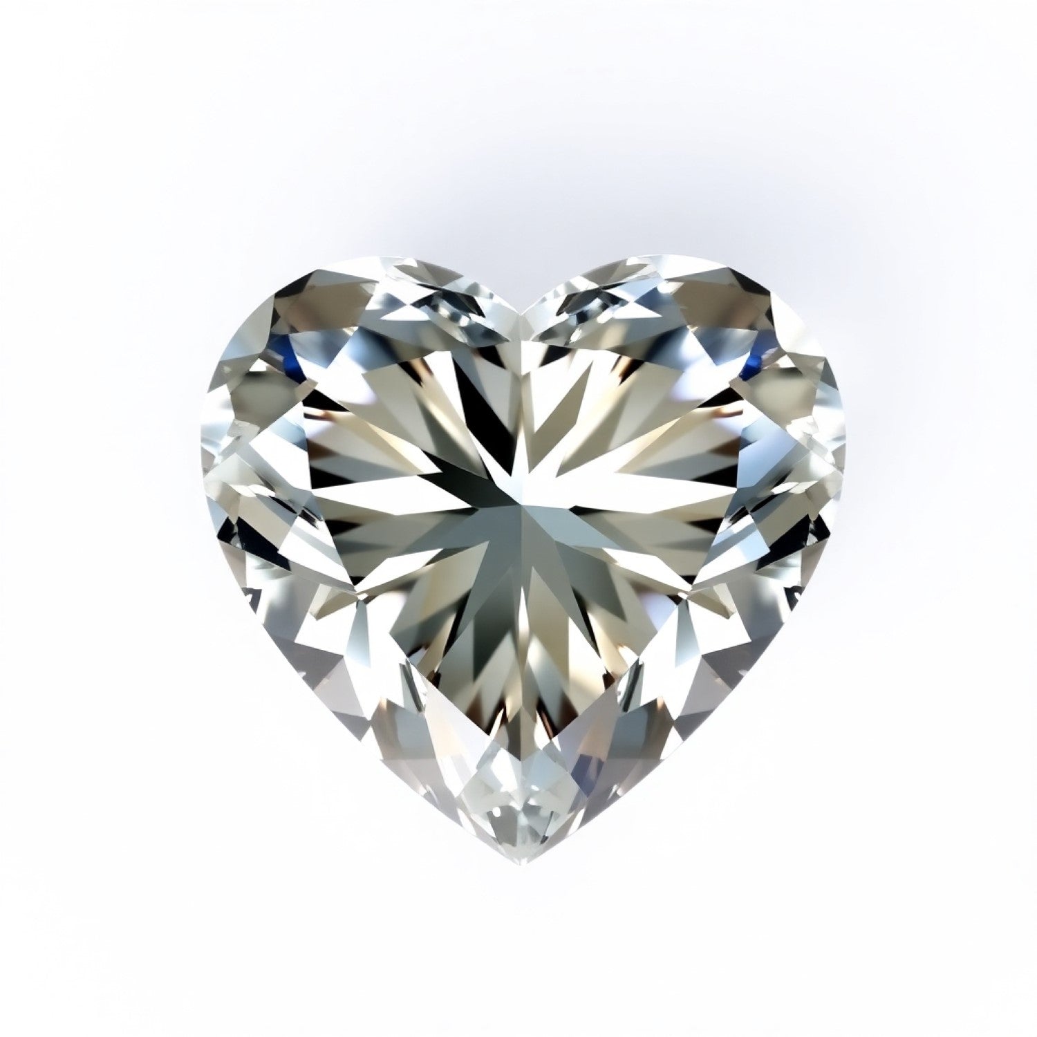 Moissanite 1PC Chunky 15x15 MM Heart Faceted White Superior Man Made Loose Gemstone Huvudsaklig produktbild