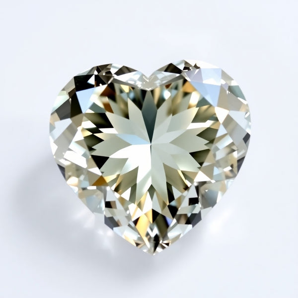 Moissanite 1PC Chunky 15x15 MM Heart Faceted White Superior Man Made Loose Gemstone