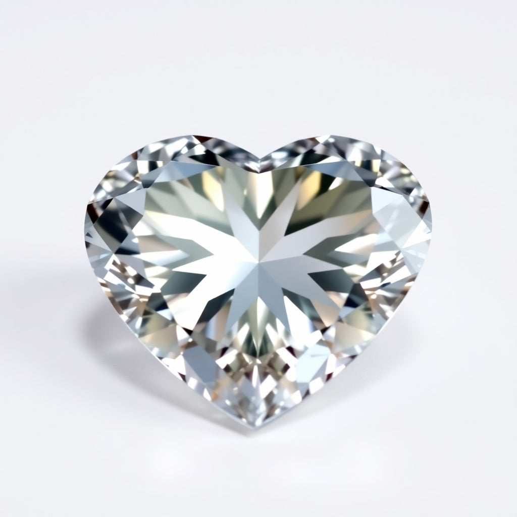 Moissanite 1PC Chunky 16x16 MM Heart Faceted White Pure Man Made Loose Gemstones