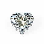 Moissanite 1PC Medium 9x9 MM Heart Faceted White Lustrous Man Made Gems