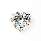 Moissanite 1PC Medium 9x9 MM Heart Faceted White Lustrous Man Made Gems