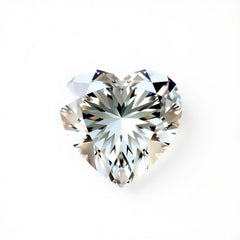 Moissanite 1PC Medium 9x9 MM Heart Faceted White Lustrous Man Made Gems