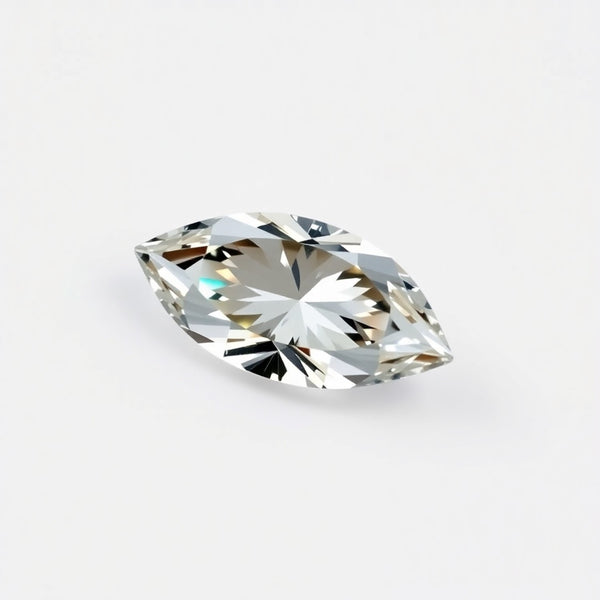 Moissanite 10PC Tiny 2.5x5 MM Marquise Faceted White Lustrous Man Made Gems